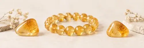 bijoux en citrine naturelle
