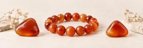 bijoux en cornaline naturelle