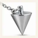pendule de radiesthesie pour debutant en metal chrome
