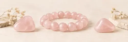 bijoux en quartz rose naturel